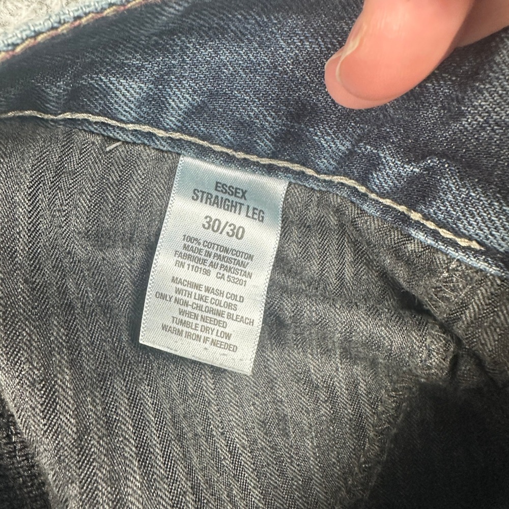 Aeropostale Essex Straight Leg Jeans Mens 30x30 Blue Distressed Ripped Y2K - Picture 9 of 11